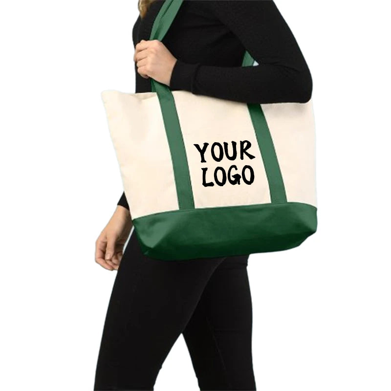 Wholesale Custom Logo Professional Luxury Large Capacity Recycled Cotton Canvas Travel Make up Cosmetic Makeup Bag