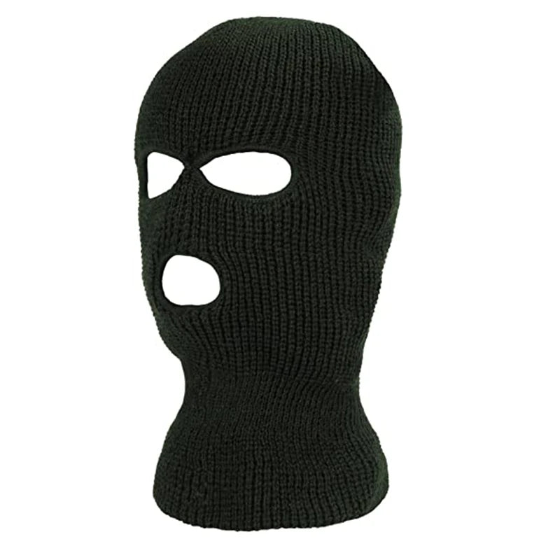 Wholesale Unisex Embroidery Knitted 3-Hole Ski Mask Custom Balaclava for Winter Sports Image Style