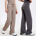 Women's Wide Leg Pants High Waist Ribbed Casual Workout Loose Yoga Trouser Flare Leggings Sweatpants Palazzo Lounge Pajama Pants