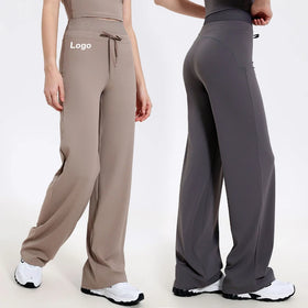 Women's Wide Leg Pants High Waist Ribbed Casual Workout Loose Yoga Trouser Flare Leggings Sweatpants Palazzo Lounge Pajama Pants
