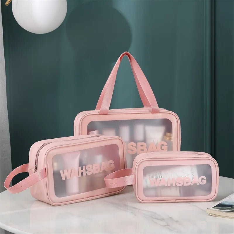 Wholesale Transparent Pvc Cosmetic Bag Women Waterproof Makeup Bag Travel Wash Bag