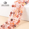 6/8/10/12mm Natural Red Lucky Multicolor Quartz Beads Round Loose Beads for Jewelry DIY Making Bracelet Accessories