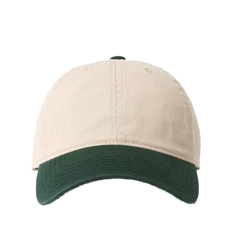 Vintage Two Tone Dad Hat Splicing Washed Denim Cotton Mesh Trucker Baseball Dad Hat Cap with Custom Embroidered Logo