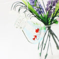 Factory Sell Low Price Stock Red Murano Lampwork Glass Goldfish Ornament Pendants Figurine for Decoration