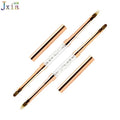 Jiexia Rose Gold Metal Handle Rhinestone Decoration Dual Side Oval Paint Art Brush Ombre Tool for Nail Art