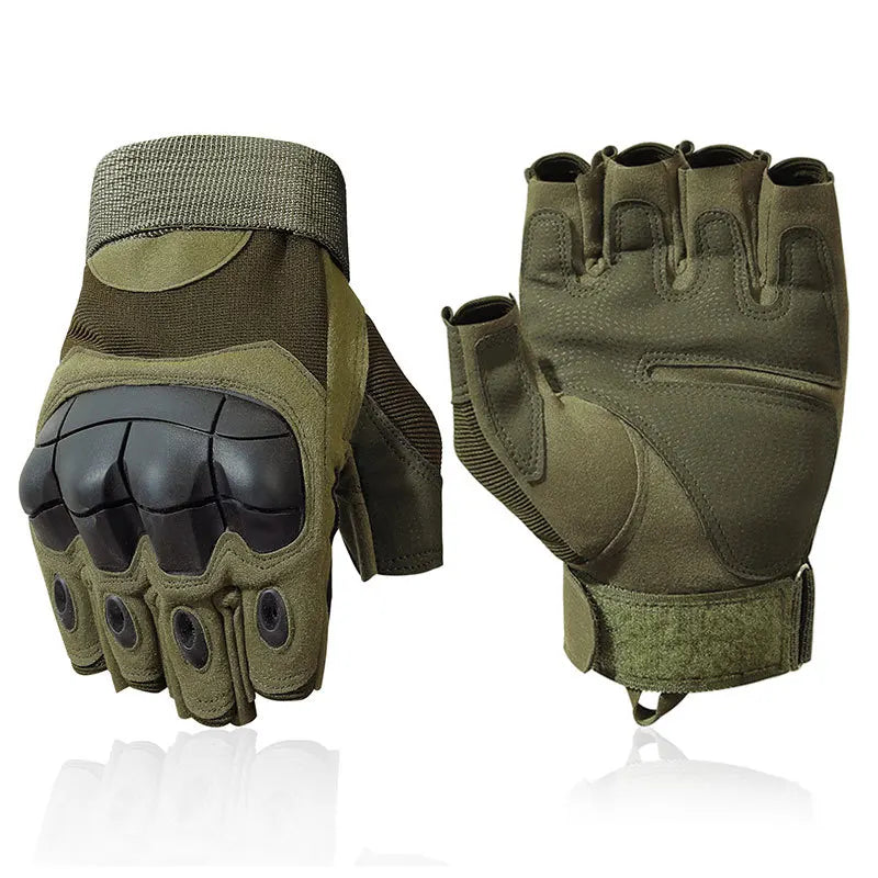 Outdoor Riding Fitness Hiking Sport Tactical Gloves Motorcycle Fingerless Safety Training Cycling Half Finger Gloves