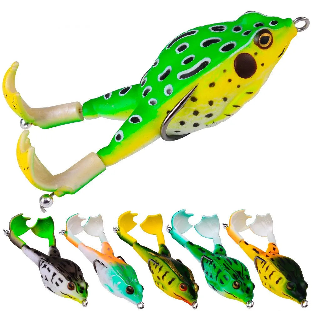 New Arrival 13.5g/9.5cm 12 Colors Frog Topwater Soft Lure Ducking Fishing Frog Lure