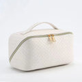 Women's Multi-Layer PU Cosmetics Bag Wholesale Waterproof Travel Woven Pattern Leather Cross-Border Zipper Women Bags