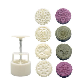 Mooncake Mold DIY Hand Pressure Cake Mold Rose Shape Cookie Mold