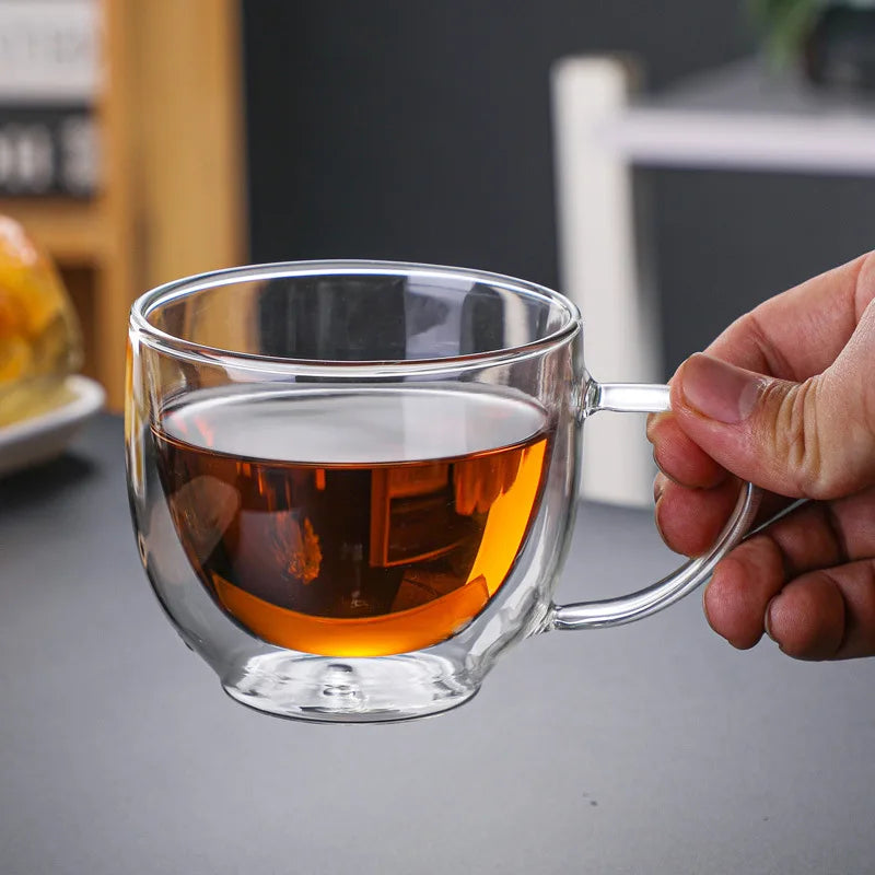 150ml 250ml Cute Insulated Double Wall Travel Coffee Milk Tea BPA Free Borosilicate Glass Bear Mugs Dishwasher Microwave Safe