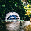 Waterproof Glamping Geodesic Igloo Dome Tent Prefab House Reviews Stainless Steel on Beach