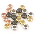 7x4mm Round Metal Copper Silicone Loose Spacer Beads for Bracelet Jewelry Making Components