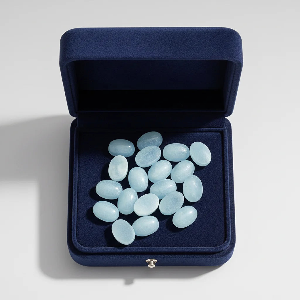 High-end Custom-made Natural Aquamarine Oval Shape Supplier of High-quality Gemstone for Jewelry Professional Gemstone