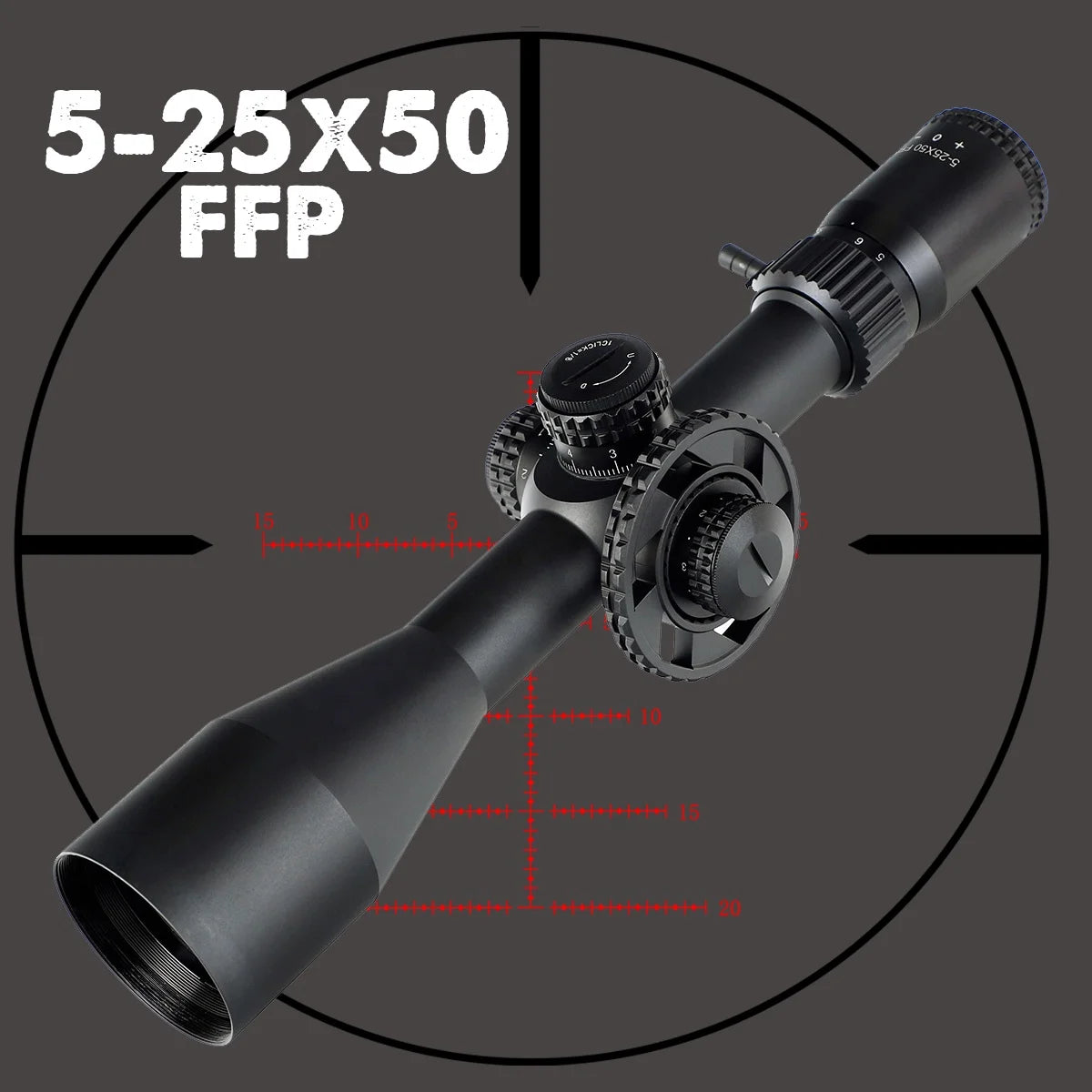 Ohhunt OEM Professional Factory Optical Tactical Sight 5-25x50 SFIR First Focal Plane Hunting FFP Scope