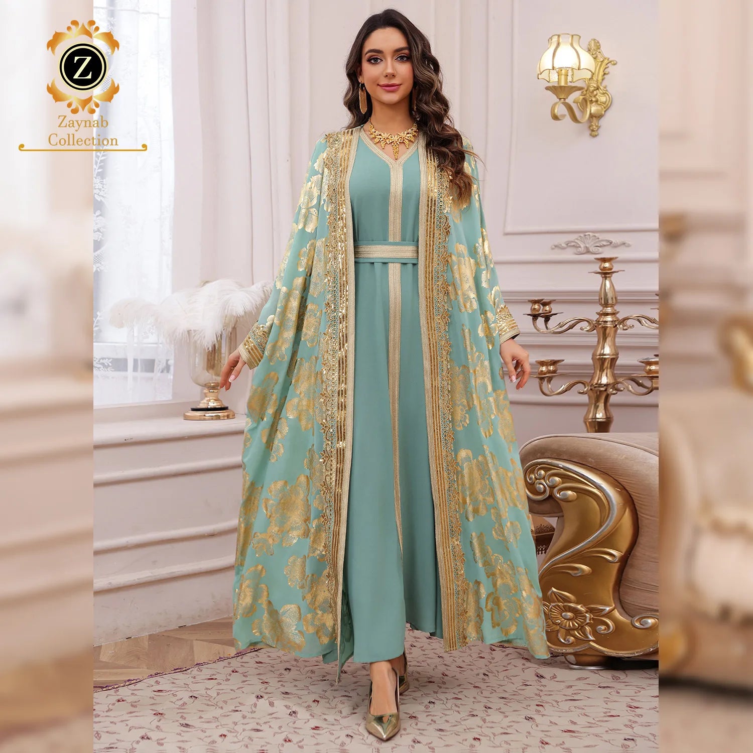 Zaynab Jalabiya Egyptian Abaya Designs Burqa Designs Women Dubai Beads Abaya Women Muslim Dress