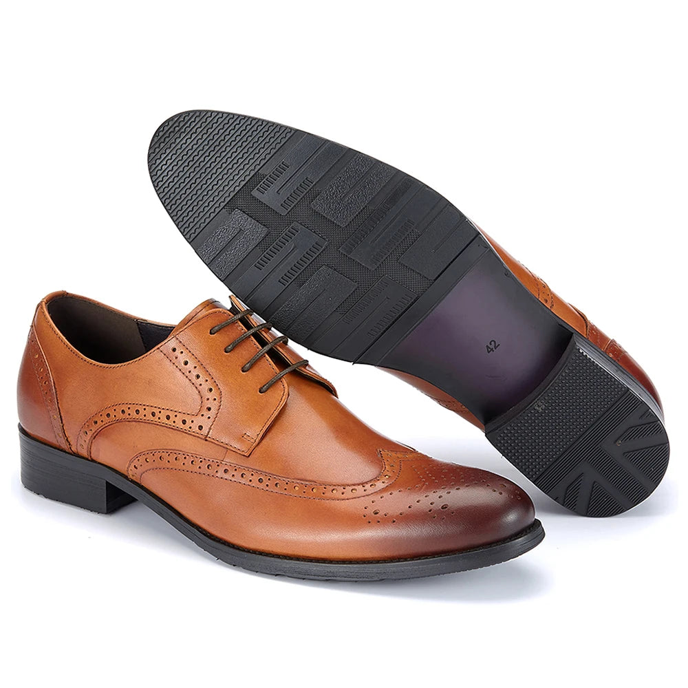 New Style Full-grain Leather Derby Shoes for Business Official Top Grade Cowhide Oxford Shoes Dress Shoes Custom Logo