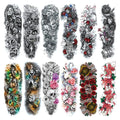 New Water Transfer Permanent Full Arm Tattoo Sticker Supply for Men Sex Girl Tattoo Human Skeleton