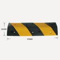 976*291*37mm Yellow & Black Twill Style Rubber Speed Bump Roadway Safety Feature From China