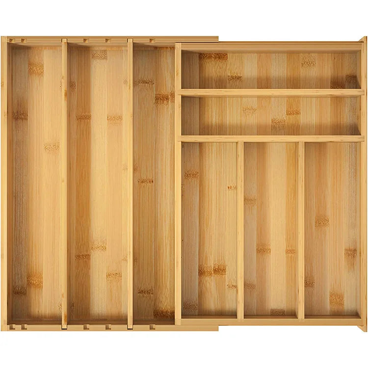 Bamboo Cabinet Pull Out Sliding Shelf Drawer Organizer Drawer Divider Organizer and Storage Box Kitchen Accessories Utensils