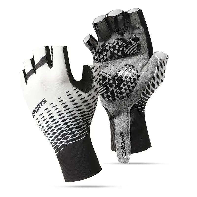 Breathable Half Finger Gloves Sport Gloves Non-Slip Fitness Gloves for Outdoor Bicycle