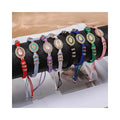 Wholesale Party Gift Green Black Color Gold Alloy Plating White Crystal Virgin Mary Weave Christian Bracelet