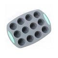 Sustainable 12-Cavity Round Silicone Cake Mold & Muffin Pan Heat Resistant Non-Stick Food Grade Packed in Bag-Premium Cake Tools