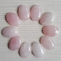 China Folk Crafts 30*40mm Oval Rose Quartz Cabochon Stones Other Crystal Crafts