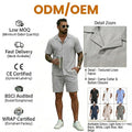Casual Men's Shorts Set Summer Short & Top and Shorts Men's Tracksuit Custom Logo Shirts Set Two-piece