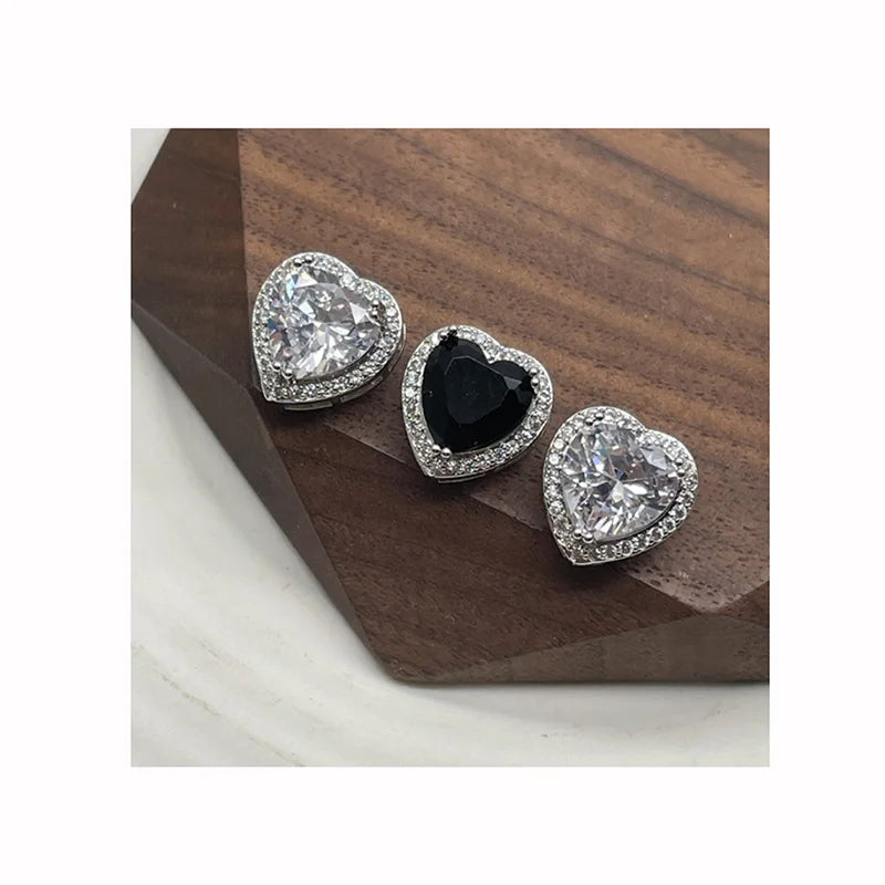 Luxury Alloy Full With Zircon Combination Heart Sewing on Buttons Copper Plating 14mm Shirt Sweater Skirt Garment Buttons