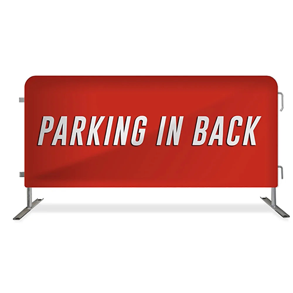 Portable Outdoor Customizable Polyester Barrier Cover Crowd Control Advertising Fabric Banner Reusable Foldable Digital Printing