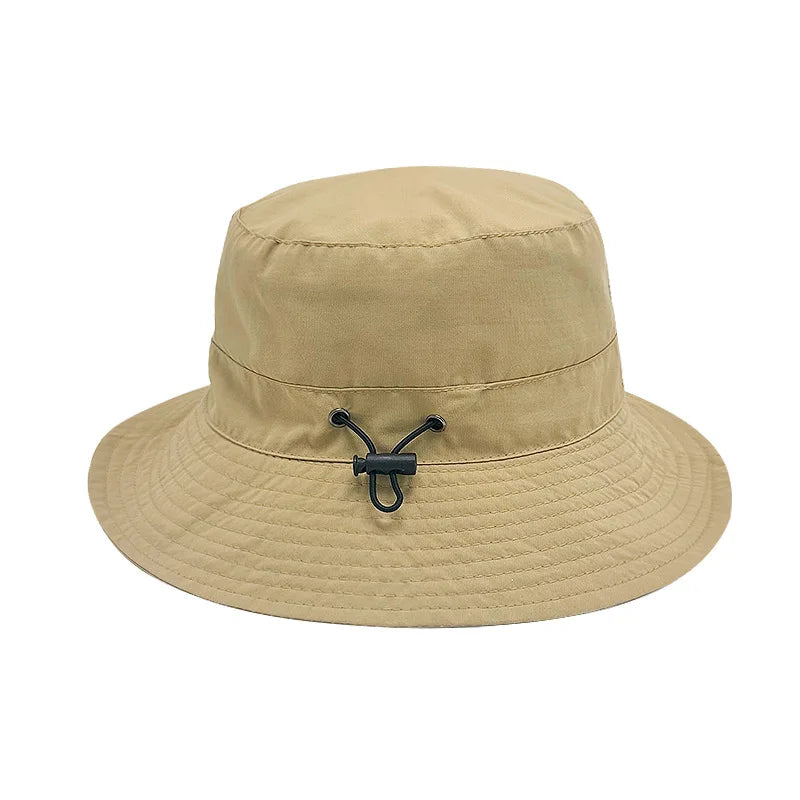 Outdoor Portable Storage Wide Brim Solid Sunshade Quick Drying Drawstring Rugged Fisherman Hat Bucket Hats High Quality Packable