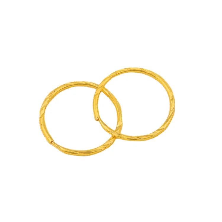 Exquisite Earrings High-End Earrings Brass 18K Gold Plated Temperament Circle Earrings Cross-Border New Products in 2021