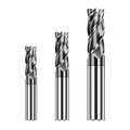 JR CNC Inch Size End Mill 1/8 3/16 1/4 5/16 3/8 4F Coated Carbide Milling Cutter for Steel