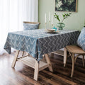 Morden Style Custom Design Simple Jacquard Multi-Size Rectangular Polyester Woven Table Cloth
