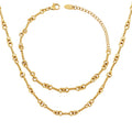 Waterproof 18K Gold Plated Stainless Steel Link Chain High Polished Hip Hop Charm Necklace 2023