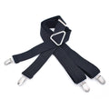 Wholesale 35mm Width Solid Color Adjustable 4 Clip X-Back Heavy Duty Clip Mens Suspenders Elastic Pants Braces