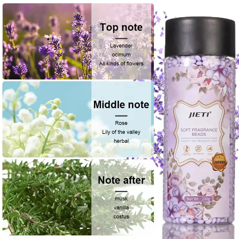 JIETI 200g Eco-Friendly Fabric Softener 6 Kinds of Scent Beads Liquid Booster for Soft Clothing Fragrant Laundry Enhancer