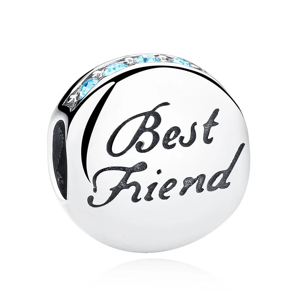 925 Sterling Silver Best Friend Beads Fine Pendants Charms for Women Fit Brand Bracelets Necklaces for Friendship Jewelry SCC022