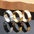 2026 Custom Your Own logo Engravable Stainless Steel Rose Gold and Gold Plated Simple Polishing Rings for Men Women