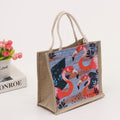 Customized Eco-Friendly Linen Burlap Jute Shopping Tote Bag Canvas Cotton Handle Custom Brand Logo Print Plain Blank Design