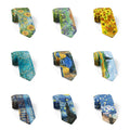 8CM Men's Business Formal Tie Polyester Floral Custom Logo Vintage Oil Painting Printed Spot Wholesale