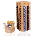 Rotating Bamboo Coffee Pods Holder Storage Kitchen Organizer Nespresso Coffee Capsules Holder