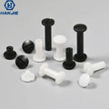 5.6mm Nylon Black White Plain Coarse Thread Metric/Inch Book Binder Male Female Chicago Screw Flat Head