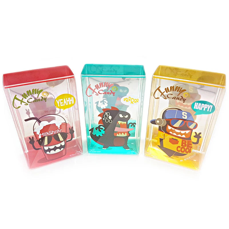 Custom Snack Box Foldable Transparent Recycled Materials Plastic Box PVC PET Food Package Box for Grocery Display