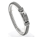 KALEN 220mm Mens Gothic Eye of Providence Stainless Steel Herringbone Chain Bracelets