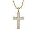 CN301 Hip Hop CZ Cross Pendant Brass Micro Pave With AAA Zircon Stone Necklace Jewelry