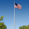Interactions Telescoping Flagpole Extension Aluminium FlagPole with Country Flag Golden Ball Top Flagpole in Ground
