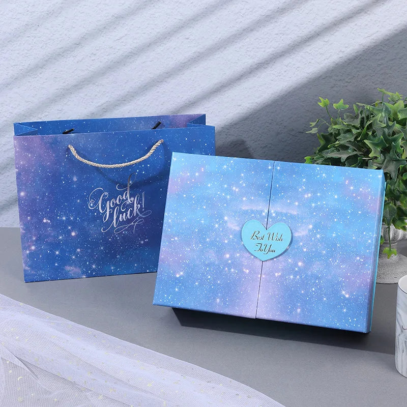 2024 New Creative love Blue Star Valentine's Day Double Door Packaging Companion Gift Box