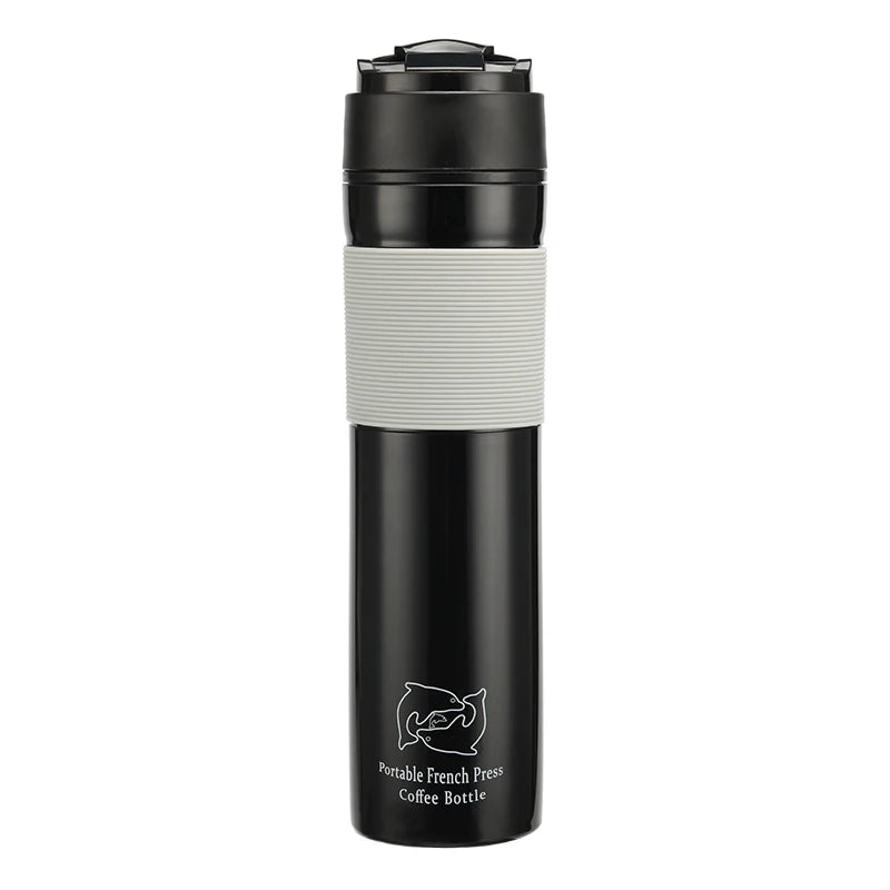 Portable French Press Coffee Maker 350ml Food-grade Plastic Travel Mug for Outdoors Office Camping Manual Patent Plunger MegaBDM