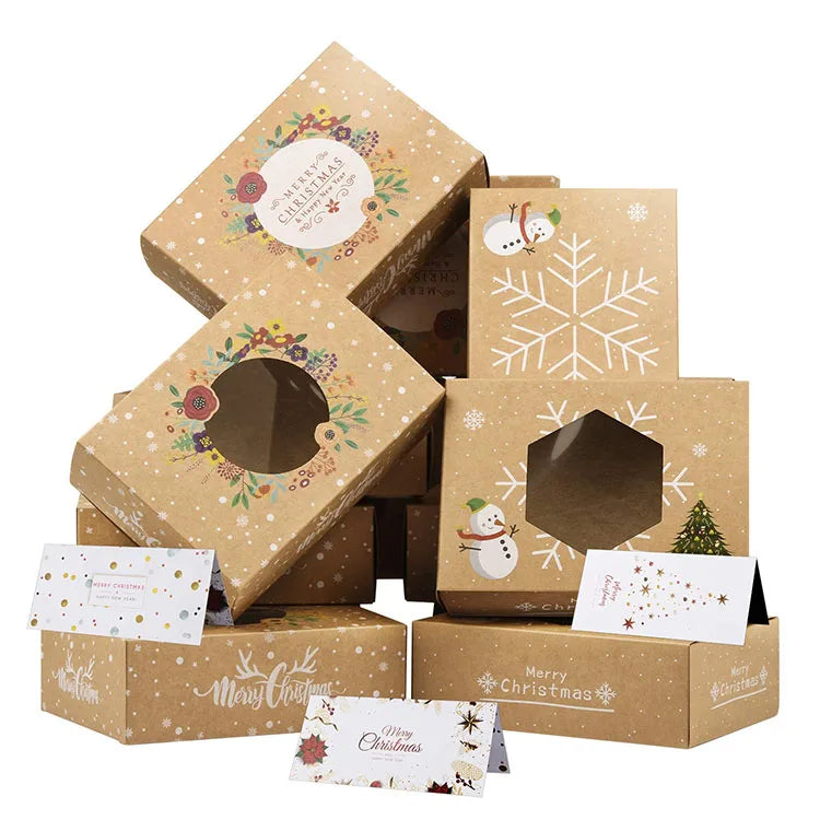 Well-received Printed Christmas Gift Set Boxes Christmas Corrugated Boxes & Thank You Cards for Gift Packing